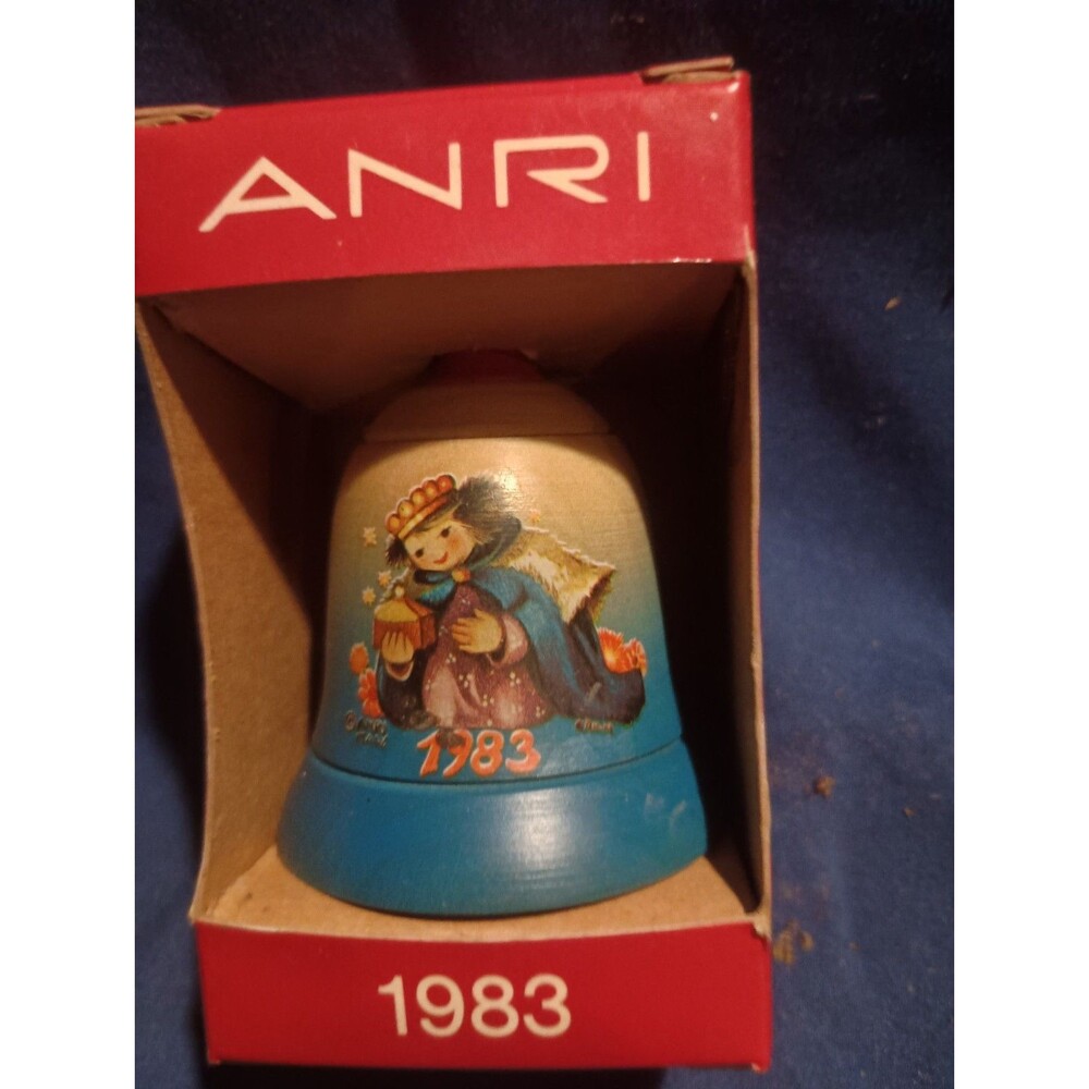 Anri Italy Wooden Christmas Bell Limited Edition 1983